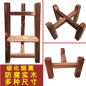 实木架子水缸木架酒坛油缸饮水缸鱼缸花盆架子拖盘三脚架底座支架