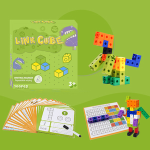 魔法方块积木创意蒙氏拼插2厘米100粒立方体教具幼儿数学益智玩具