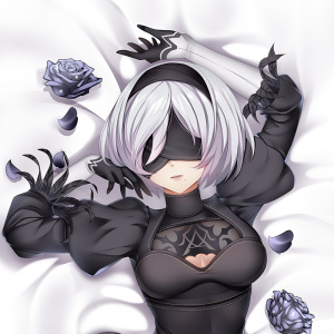 尚萌原创尼尔机械纪元2号b型2b姐姐动漫周边睡觉抱枕卡通双面枕套