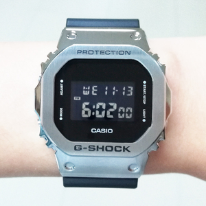 卡西欧方块g-shock手表男gm-5600-1/b-3 scm6900金属边防震防水表