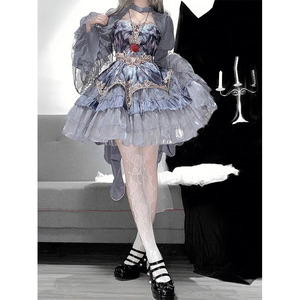 【现货秒发】洛丽塔洋装花嫁甜美优雅Lolita小姬袖坎肩JSK连衣裙