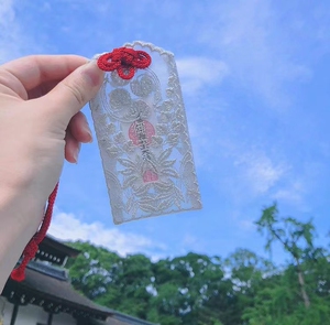 日本京都下鸭神社河合神社 开运招福守 包挂饰蕾丝御守挂件护身符