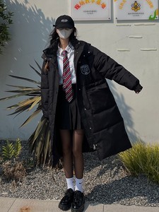 16少女冬装15羽绒棉服派克服14岁初中高中学生加厚中长款棉衣外套