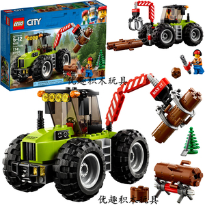 00hemaoxin1990淘宝乐高60181城市林业工程车 森林拖拉机 抓树机