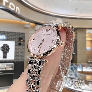 阿玛尼手表女满天星女款小表盘防水armani女士石英腕表ar11223