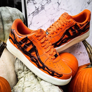 002人付款淘宝nike air force 1 af1万圣节 紫骨骼夜光空军一号板鞋