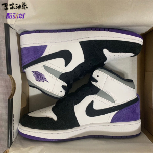 air jordan 1 aj1 中邦黑白紫 黑紫脚趾 麂皮葡萄 852542-105
