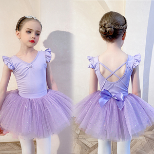 儿童舞蹈服夏季短袖幼儿跳舞裙表演出服中国舞练功服芭蕾舞裙女童