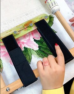 侧边夹十字绣绣架绣绷用绷紧绣布神器侧边拉紧工具亚克力绣框绷夹