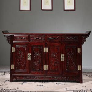 红木印尼黑酸枝门厅玄关柜储物柜餐边柜翘头柜供桌神台实木古典柜