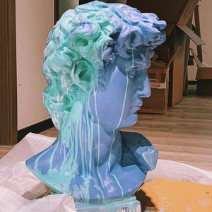 网红大卫白胚流体石膏像娃娃涂鸦手工制作彩绘小学生地摊礼物玩具