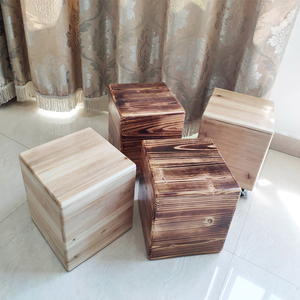 多功能收纳凳子实木可坐沙发储物箱整理家用复古风换鞋凳木箱定制