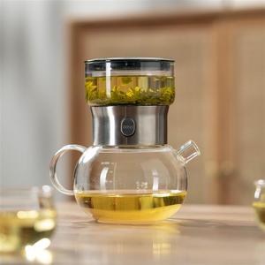 哲品派杯飘逸壶玻璃高端茶具茶器耐热家用便携式大容量多人泡茶