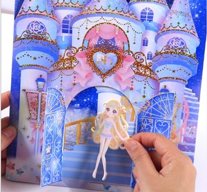 梦幻城堡公主换装泡泡贴儿童益智立体3D卡通女孩换衣贴纸节日礼物