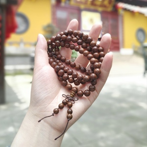 代请法喜寺金丝檀木108颗念珠佛珠文玩男女手串檀香静心多圈手持