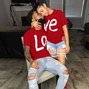 Love Letter Couple Summer Funny T Shirts情侣短袖印花