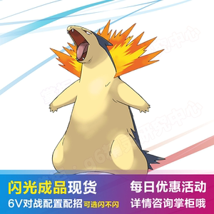 switch口袋妖怪精灵宝可梦钻石珍珠复刻6v闪光 火暴兽 火爆兽