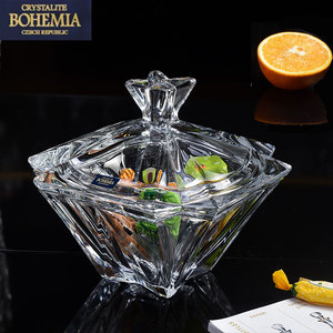 带盖水晶果盘
