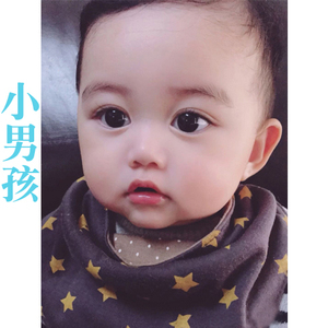 胎教大眼睛男婴儿海报孕期男孩墙贴小孩子图片备孕结婚床头娃娃画