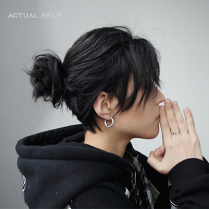 男士丸子头假发男生扎辫子假发圈男丸子头假发包蓬松自然隐形无痕