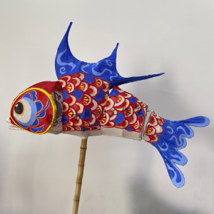 00精艺灯会雕塑淘宝新款中秋春节手工印花鲤鱼金热带鱼灯笼鱼形灯