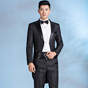 燕尾服2019新款男士成人礼服主持歌手男礼服舞台美声大合唱歌套装