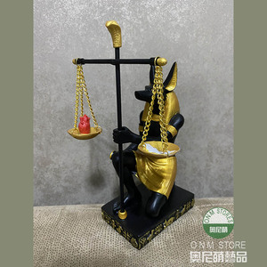 包邮新款古埃及神像阿努比斯公平秤法官狗神摆件密室道具旅游纪念