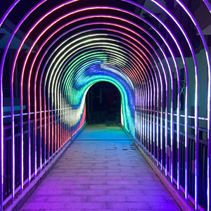 户外造型灯网红时光隧道灯爱心拱门灯光节灯光秀商业街景观装饰灯