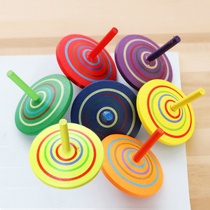 创意儿童益智玩具男孩 幼儿园生日礼物小学生奖品手转木质陀螺