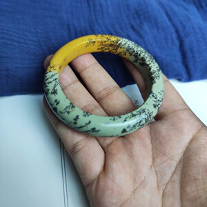 收藏级精品析木河磨玉手镯58圈口段树林蓝浆料圆镯方镯贵妃轮胎镯