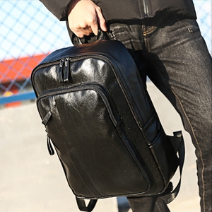真皮男士双肩包韩版潮流学生书包情侣包牛皮男背包简约休闲旅行包