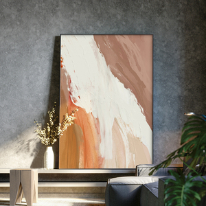 侘寂风挂画抽象玄关装饰画客厅画大幅油画竖版落地画走廊过道壁画