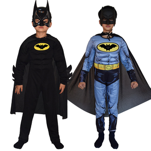 万圣节黑色蝙蝠侠服装Cosplay儿童衣服cos复仇者联盟连体肌肉套装