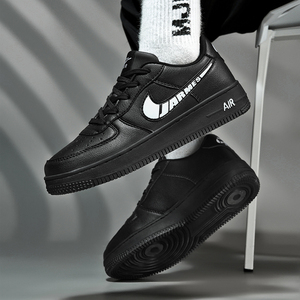 空军一号男鞋黑色低帮aj1情侣款运动鞋黑白男女板鞋纯白小麦休闲