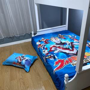 儿童高低床三件套全棉泰迦奥特曼90x190x100x135x200cm卡通床笠款
