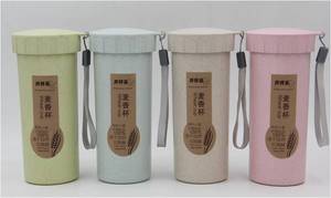 创意小麦秸秆随手水杯 环保健康麦秆水杯开业促销礼品可定制LOGO