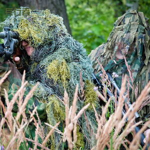 兵行者丛林野营小型松针迷彩防航拍伪装伪装服吉利服真人cs伪装衣