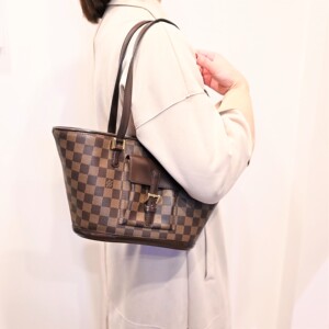 【远望商事】vintage中古二手lv棋盘格单肩包tote菜篮子日邮