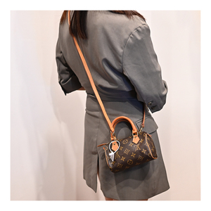 lv真皮包包女2022新款潮斜挎女包手提波士顿小包大容量luorunping