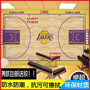 nba球队火箭骑士湖人地板壁纸男生宿舍卧室酒吧网咖背景装饰墙纸