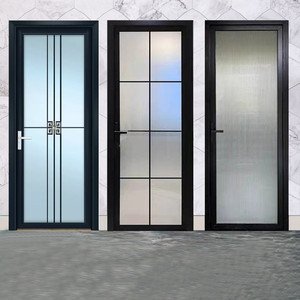 简约窄边轻奢钛镁铝合金黑色卫生间浴室掩门厨房门阳台家用室内门