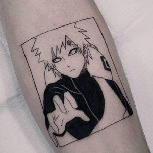 纹身贴防水持久日系二次元动漫火影忍者我爱罗 满9元包邮