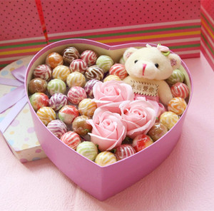 阿尔卑斯柠檬真知棒棒棒糖荔枝味蓝莓味香橙味草莓味大号礼盒生日