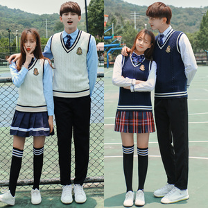 韩国校服套装学院风中学生英伦高中班服秋季运动会开幕式演出服装