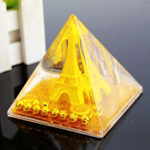 埃菲尔铁塔系列金字塔入油笔插创意亚克力水滴沙漏摆件学生礼物