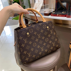 闲鱼优品lv 老花蒙田包女士手拎包配锁头肩带尘袋 二手奢侈品