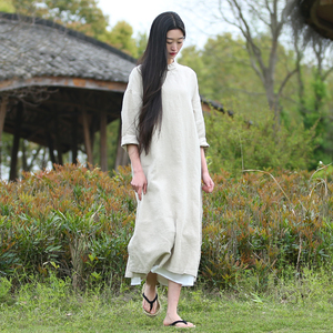 素棉麻布衣