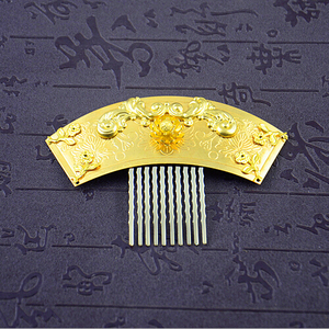 原创古典插梳 唐代仕女敦煌发梳 纯铜扇形古风 唐朝古装汉服发饰