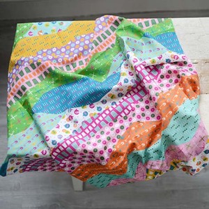 海浪拼布纹 靠垫 桌布 窗帘 沙发 布艺手工DIY棉麻 16.5元半米