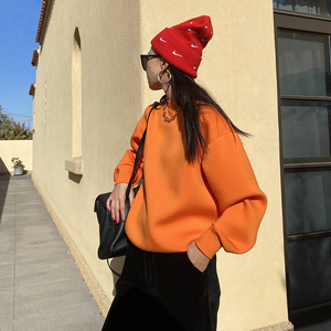 【橙色圆领卫衣女】橙色圆领卫衣女品牌,价格 - 阿里巴巴